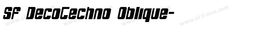 SF DecoTechno Oblique字体转换